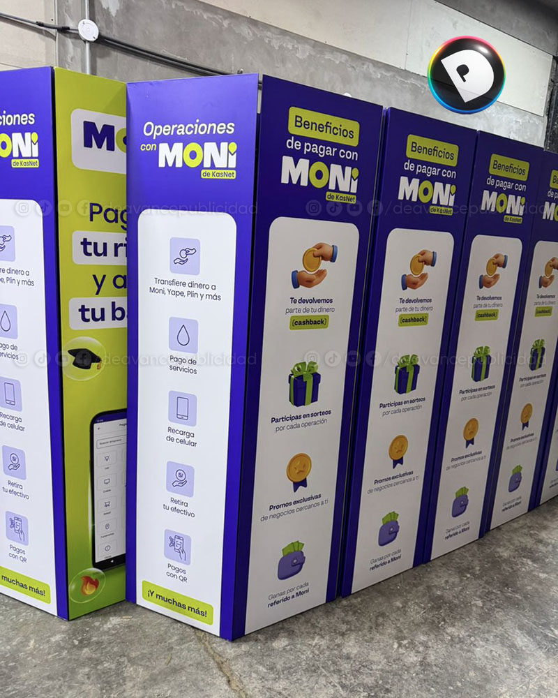 TOTEM PUBLICITARIO MONI