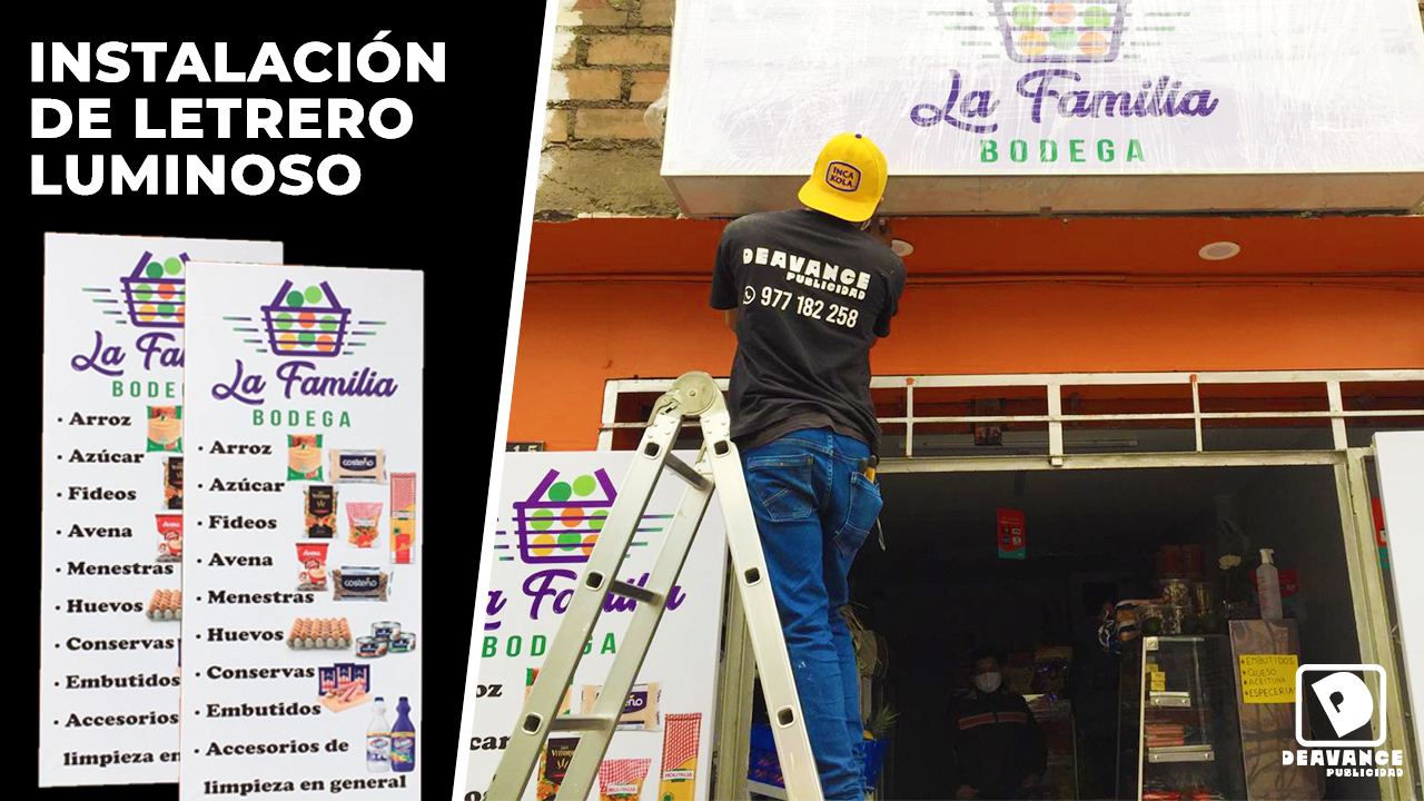 LETRERO LUMINOSO: LA FAMILIA BODEGA