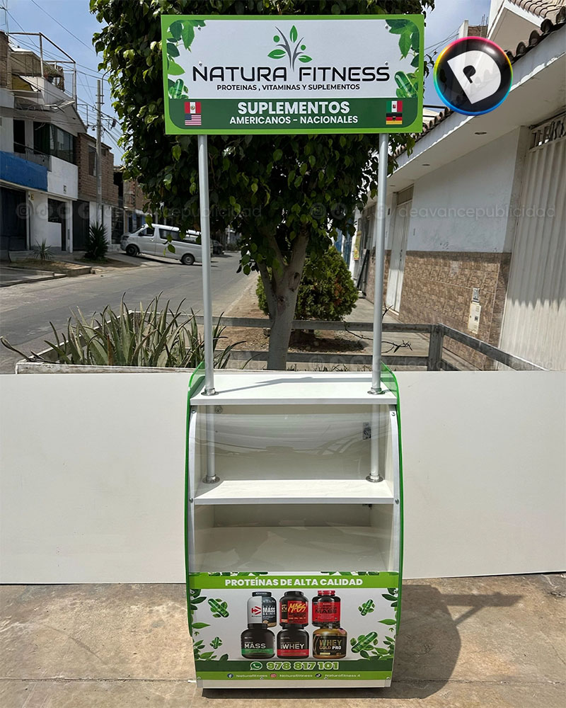 CARRITO EXHIBIDOR NATURA FITNESS